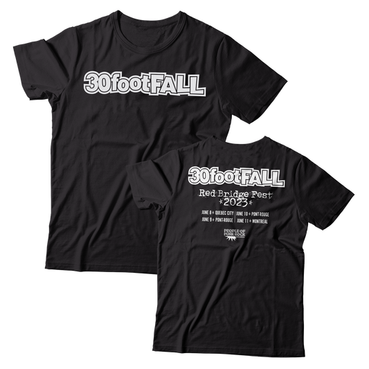 30footFALL - "Red Bridge Fest 2023" (Black) (T-Shirt)