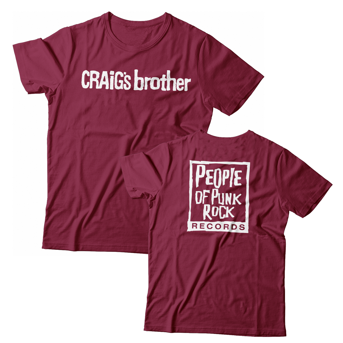 CRAIG'S BROTHER - "POPR & Nail" (Maroon) (T-Shirt)