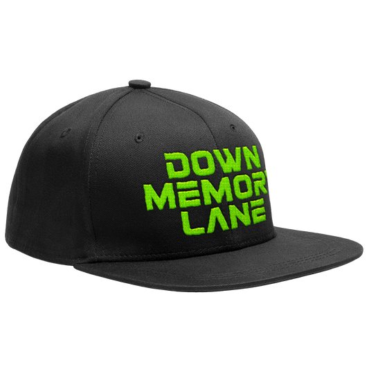 DOWN MEMORY LANE - "Logo / Green" (Black) (Snapback Cap)