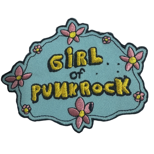 POPR Records - "Girl Of Punk Rock" (Light Blue) (Embroidered Patch)