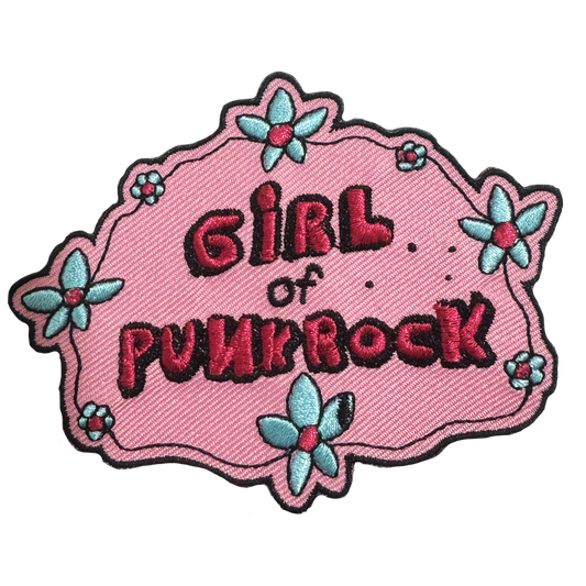 POPR Records - "Girl Of Punk Rock" (Pink) (Embroidered Patch)