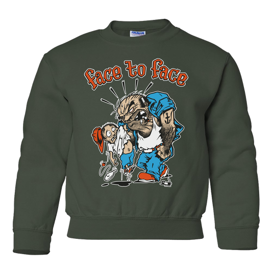 FACE TO FACE - "Bully" (Forest Green) (Youth Crewneck)