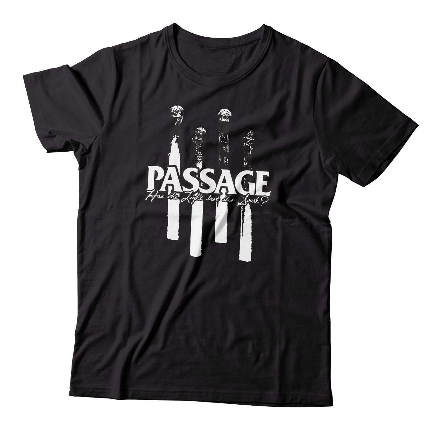 PASSAGE 4 - "Has The Light Lost It's Spark?" (Black) (T-Shirt)