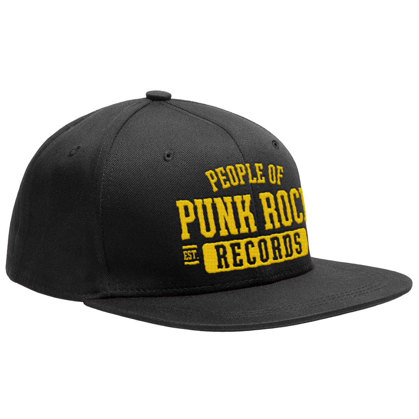 POPR Records - "College Logo" (Black) (Snapback Cap)