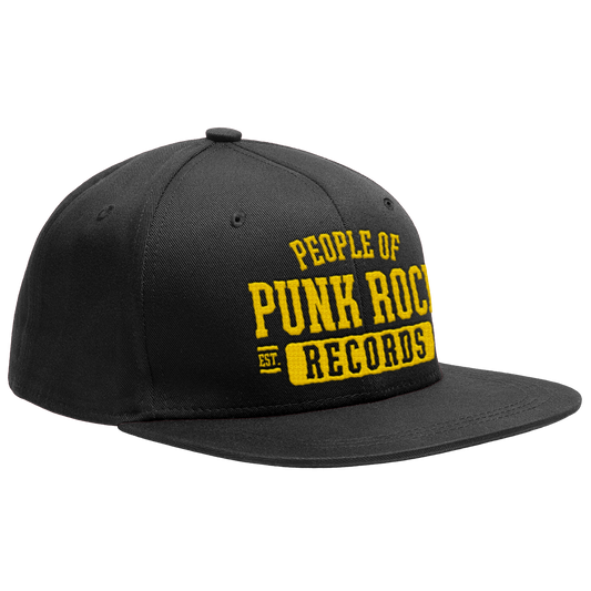 POPR Records - "College Logo" (Black) (Snapback Cap)