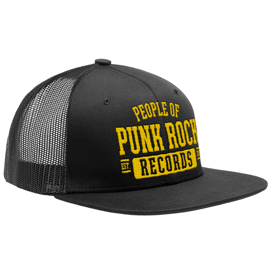 POPR Records - "College Logo" (Black) (Trucker Cap)