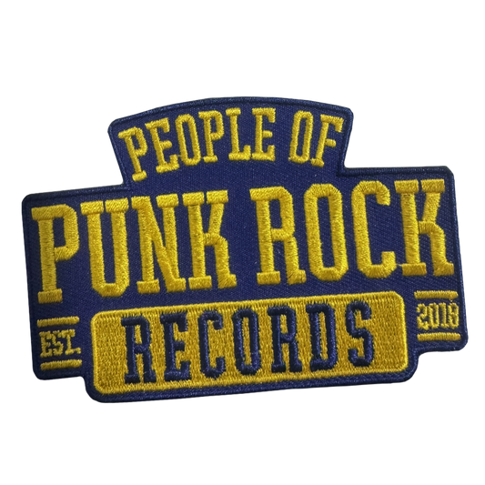 POPR Records - "College Logo" (Yellow/Navy) (Embroidered Patch)