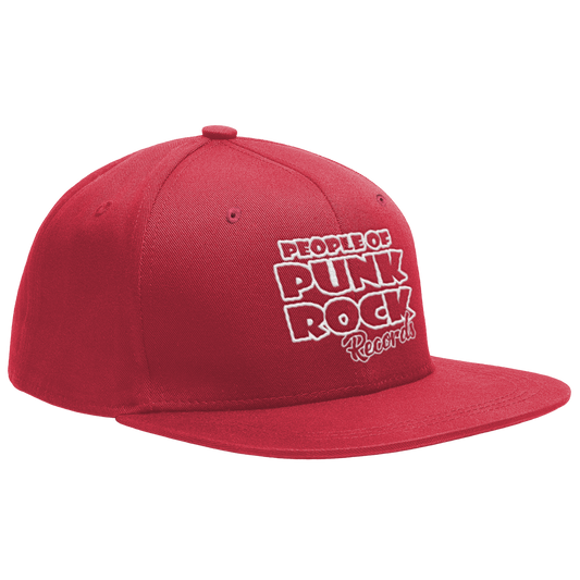 POPR Records - "White Logo" (Wine Red) (Snapback Cap)