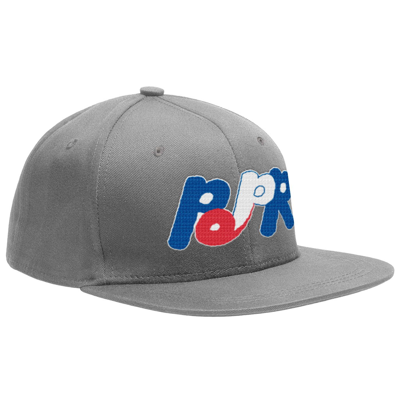 POPR Records - "Expos Logo" (Snapback Cap) (Silver)
