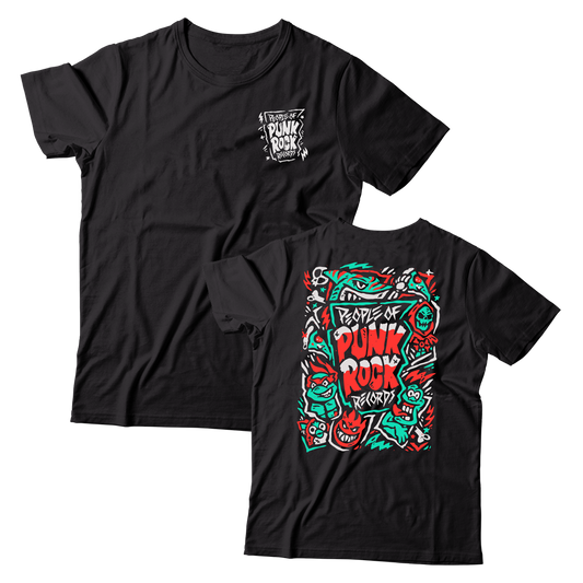 POPR Records - "Dead Logo" (Black) (T-Shirt)