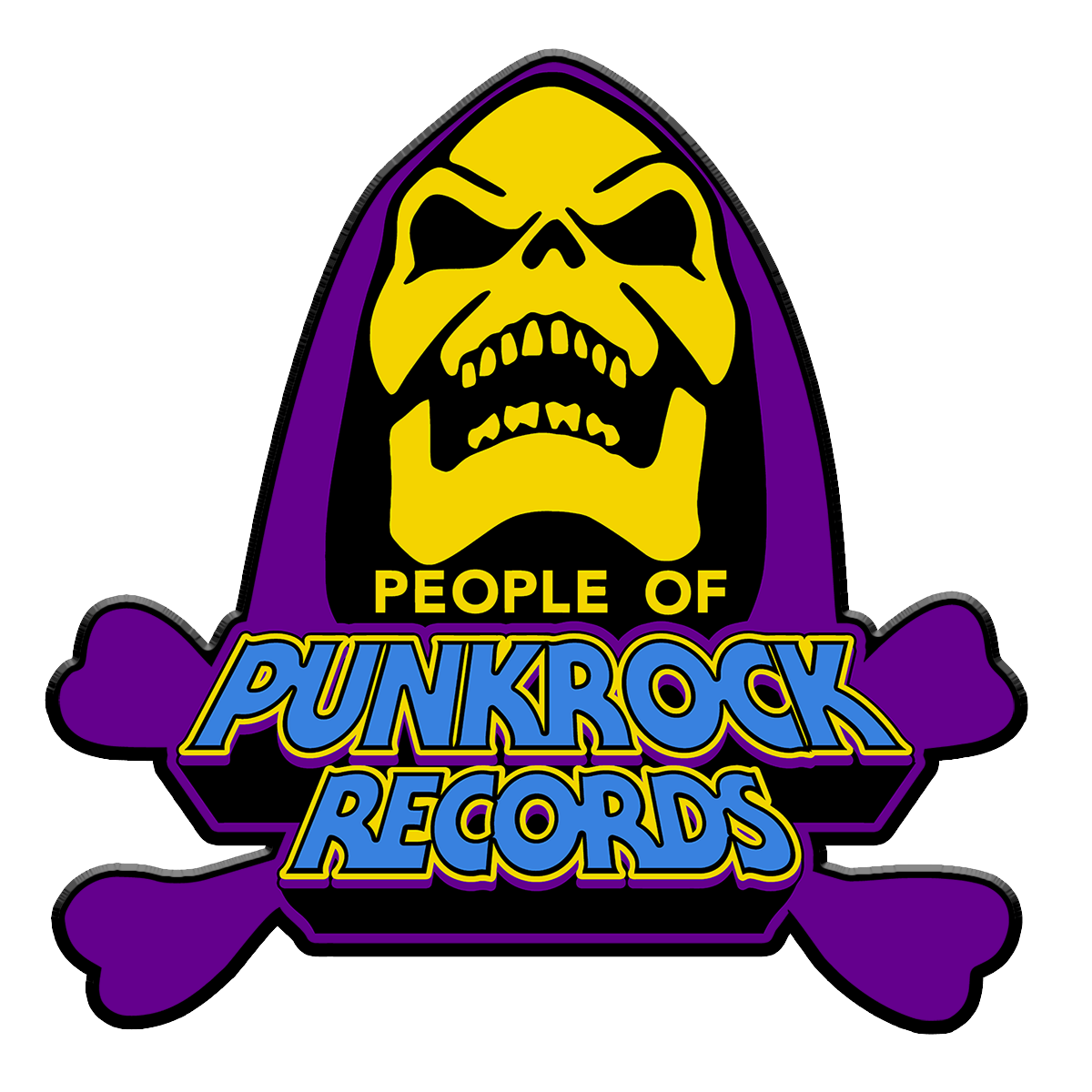 POPR Records - "Skeletor" (Enamel Lapel Pin)