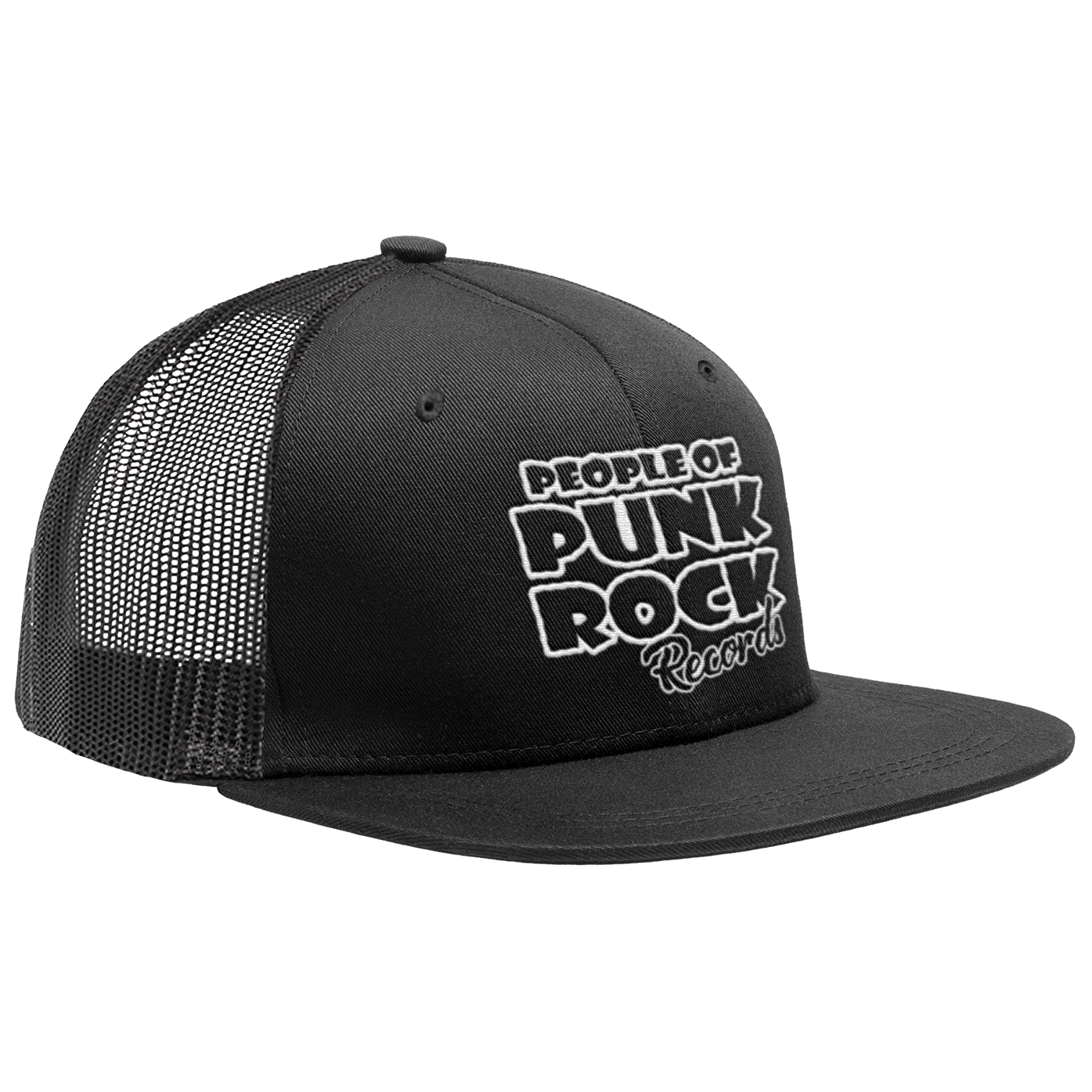 POPR Records - "White Logo" (Black) (Trucker Cap)