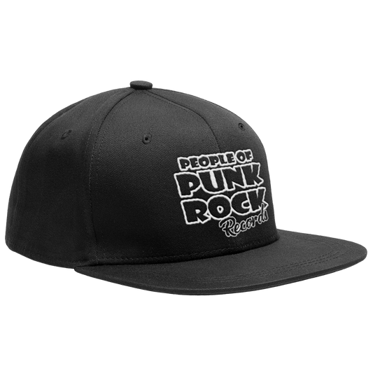 POPR Records - "White Logo" (Black) (Snapback Cap)