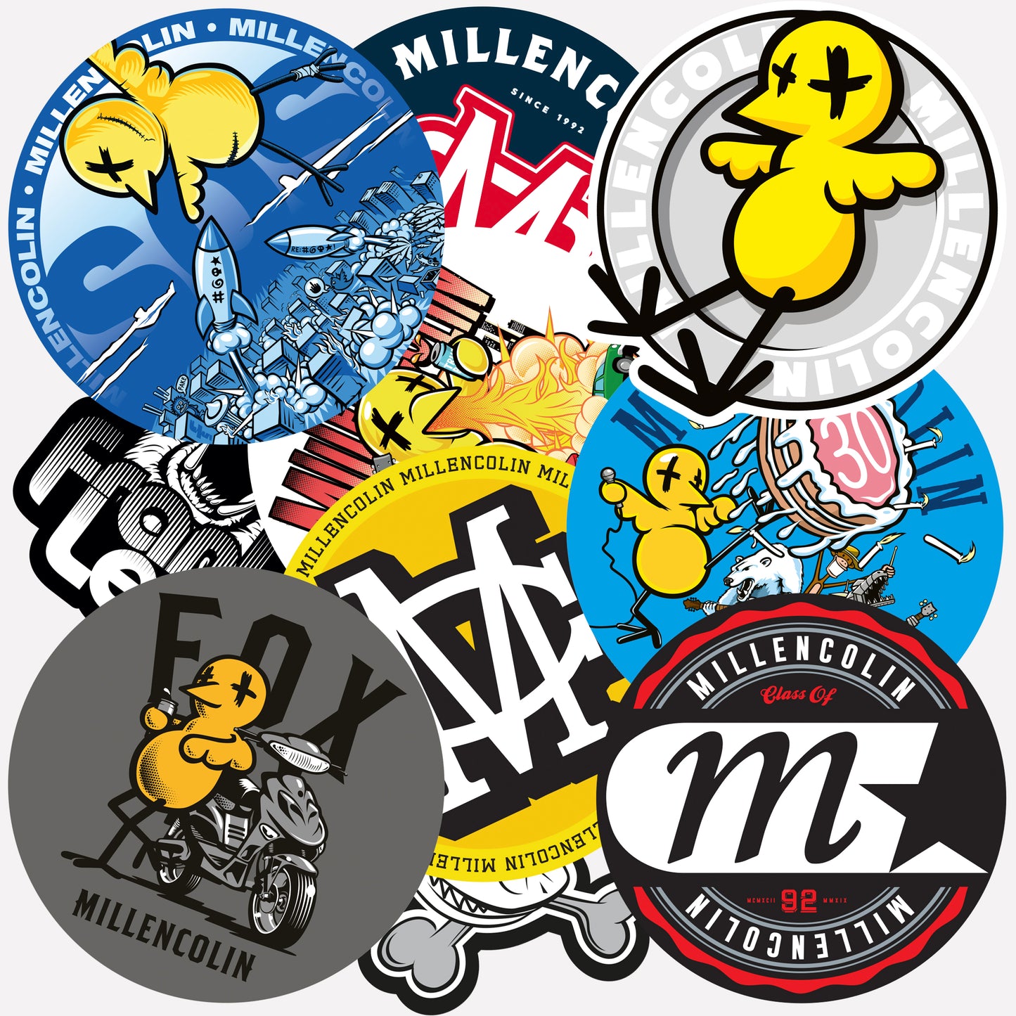 MILLENCOLIN - Stickers (8 Pack + Bonus)