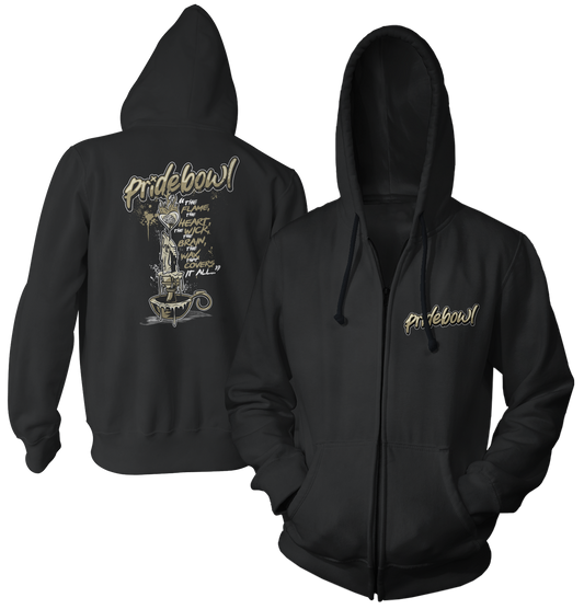 PRIDEBOWL - "Drippings" (Black) (Zip Hoodie)