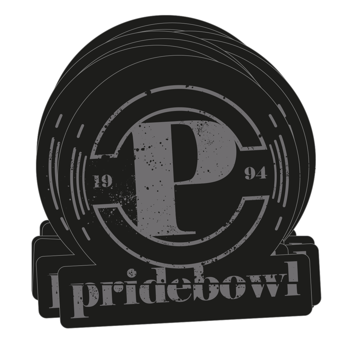 PRIDEBOWL - 10 x P Logo (Stickers)