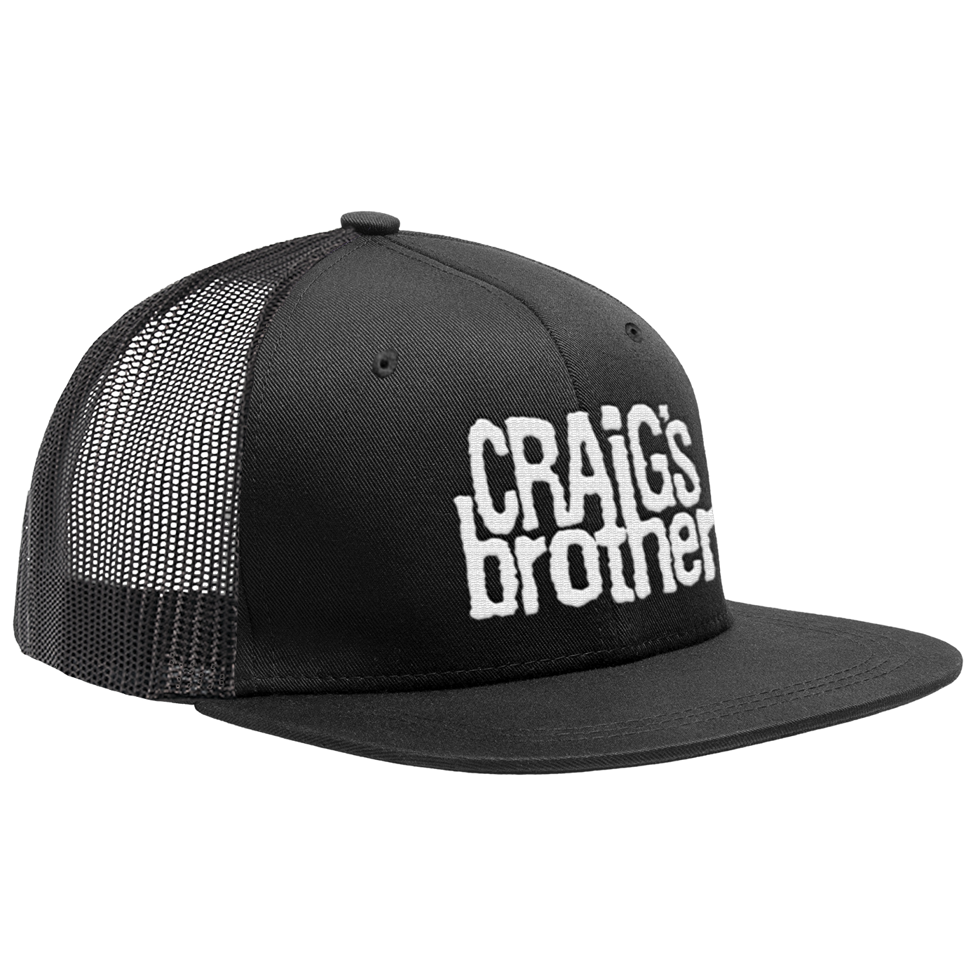 CRAIG'S BROTHER - "Stacked Logo" (Black) (Trucker Cap)