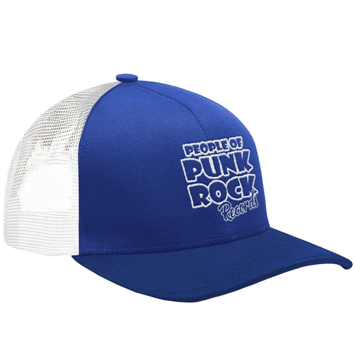 POPR Records - "Original Logo" (Royal Blue/White) (Curved Visor - Snapback Cap)