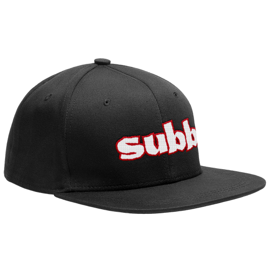 SUBB - "Classic Logo / White & Red" (Snapback Cap) (Black)