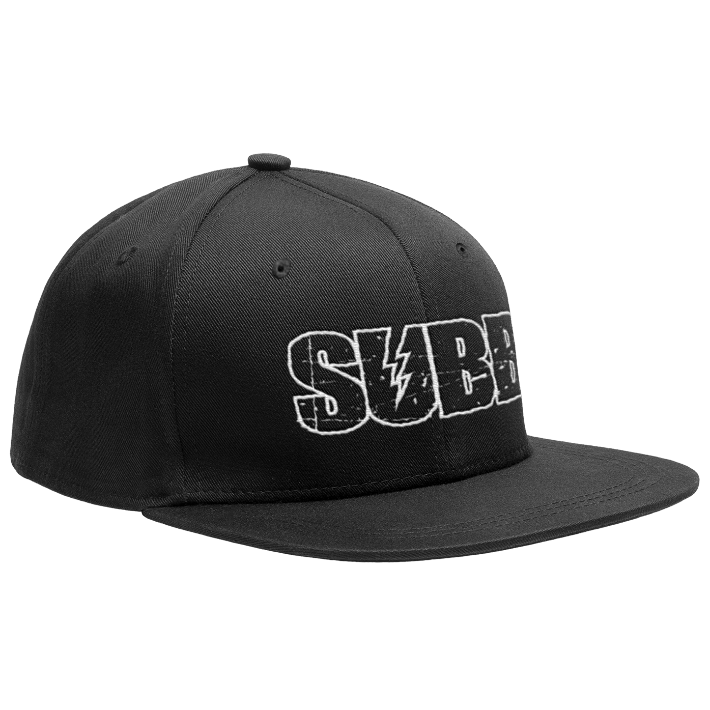 SUBB - "To This Beat Logo / White Outline" (Snapback Cap) (Black)