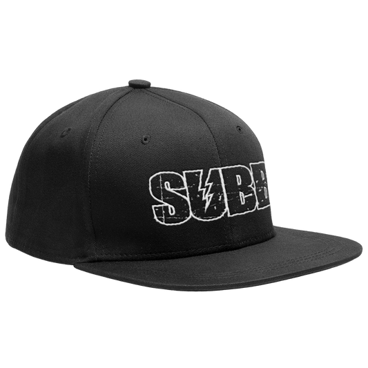 SUBB - "To This Beat Logo / White Outline" (Snapback Cap) (Black)