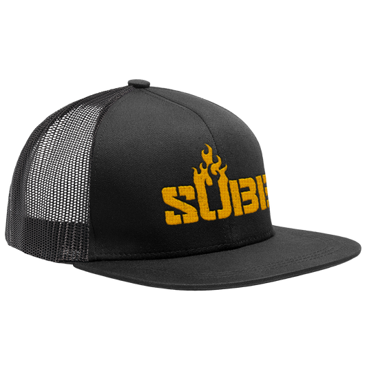 SUBB - "Fire Logo / Orange" (Trucker Cap) (Black)