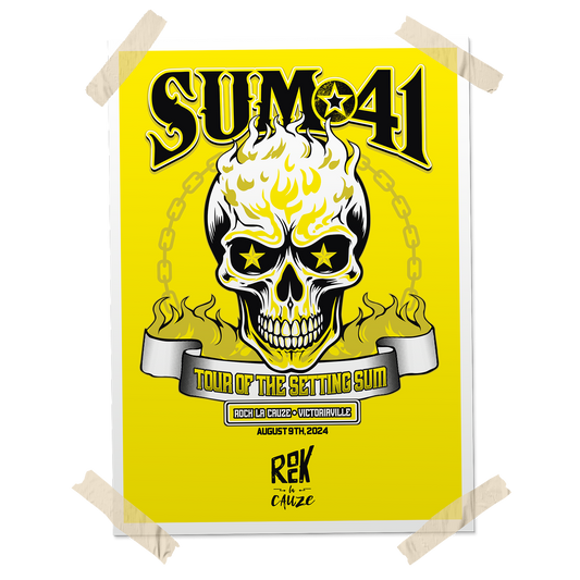SUM 41 - "Tour Of The Setting Sum - Rock La Cauze" (Screen Printed Poster)