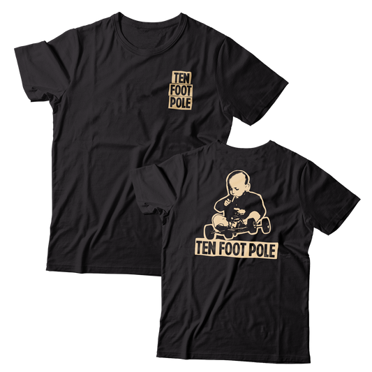 TEN FOOT POLE - "Rev" (Front & Back) (Black) (T-Shirt)