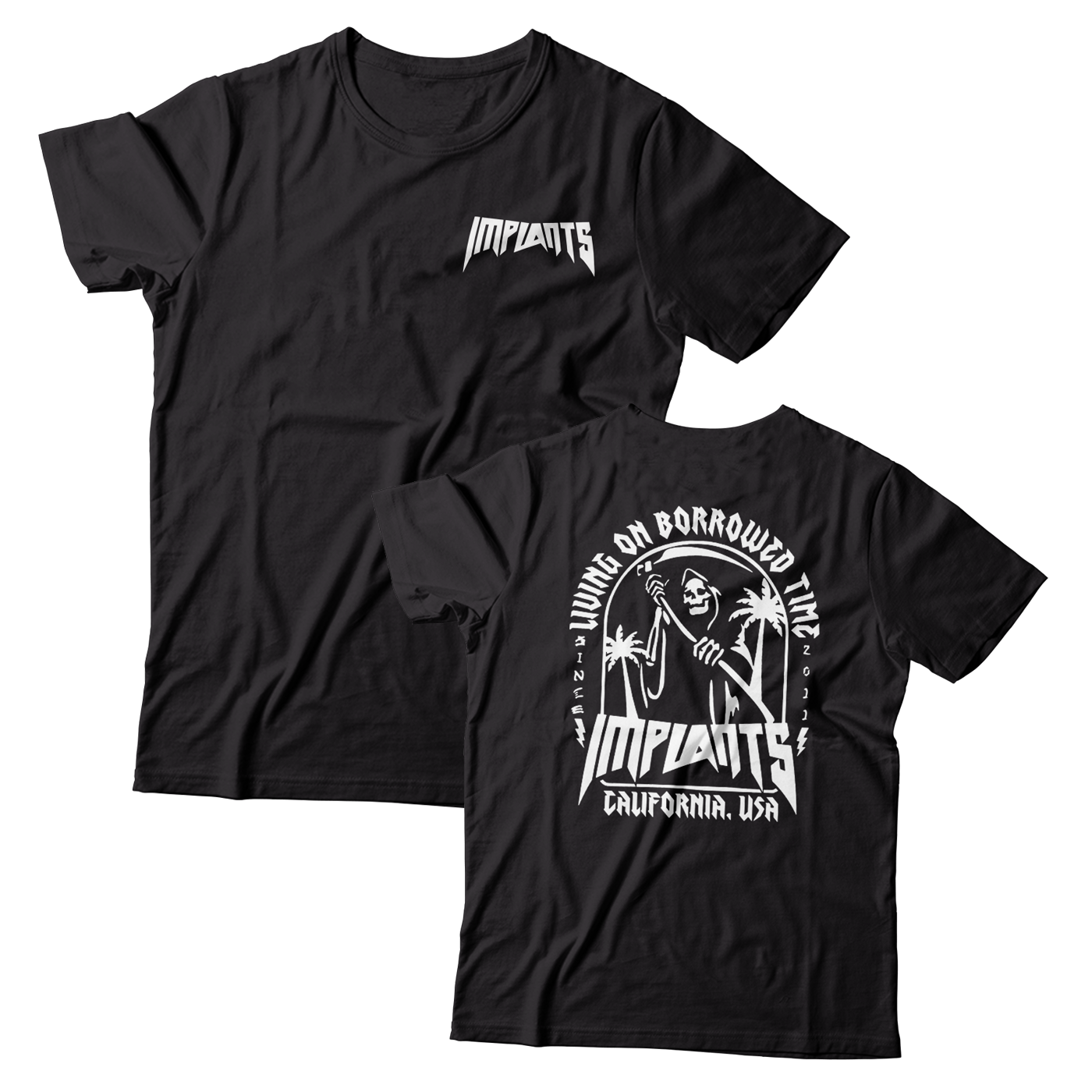 IMPLANTS - "Reaper" (Front & Back) (Black) (T-Shirt)