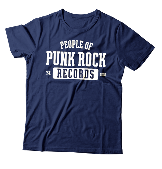 POPR Records - "College Logo" (Navy) (T-Shirt)