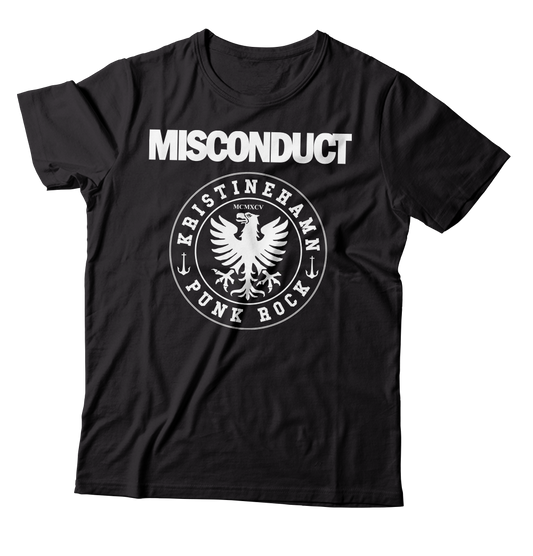 MISCONDUCT - "Eagle / Kristinehamn Punk Rock" (Black) (T-Shirt)