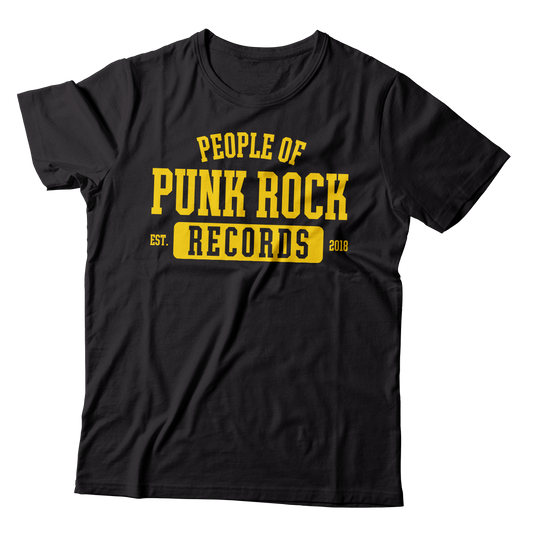 POPR Records - "College Logo" (Black) (T-Shirt)