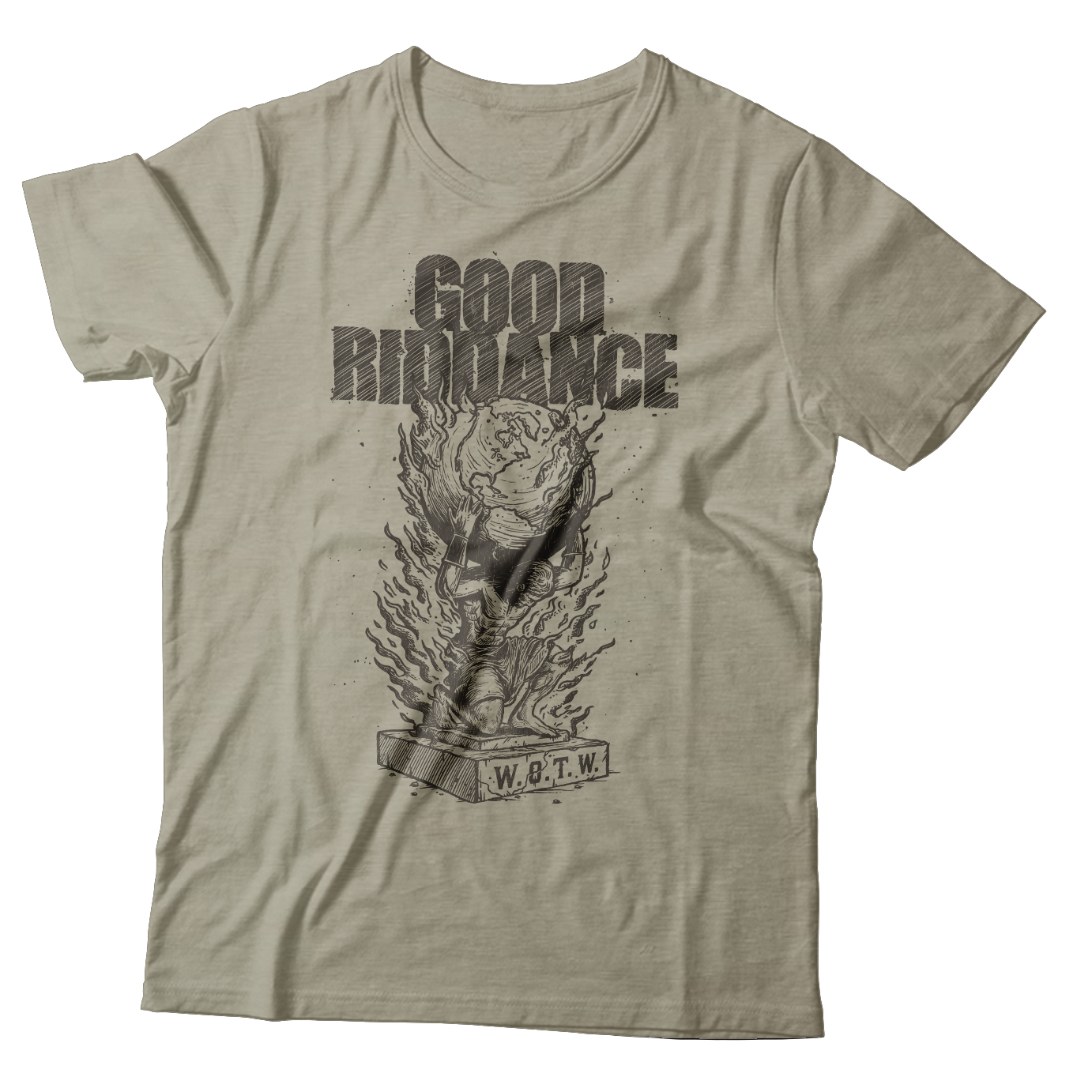 GOOD RIDDANCE - "Weight Of The World" (Sandstone) (T-Shirt)