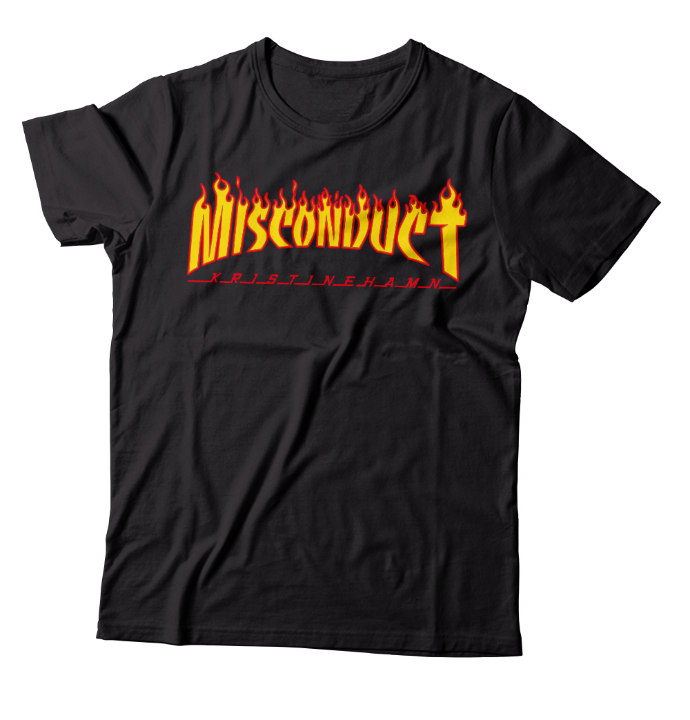 MISCONDUCT - "Trasher Logo" (Black) (T-Shirt)