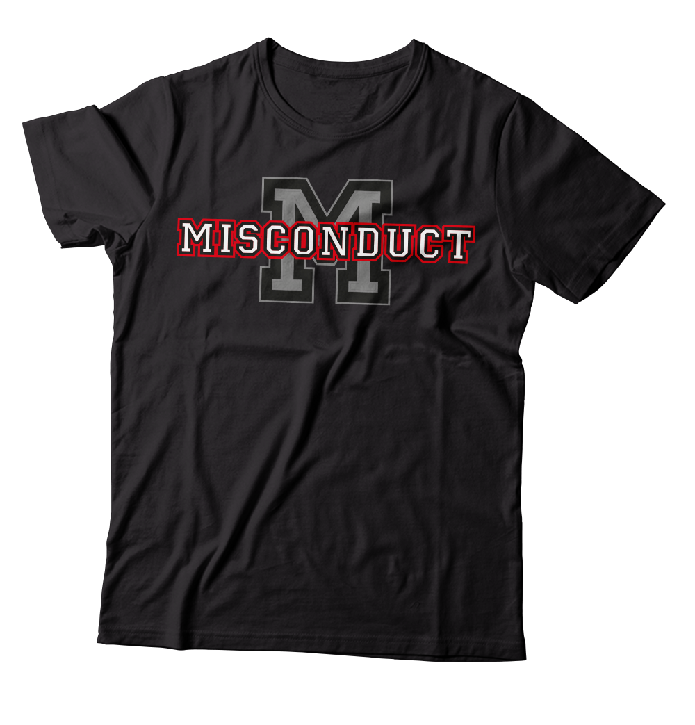 MISCONDUCT - "Retro Unity Logo" (Front Only) (Black) (T-Shirt)