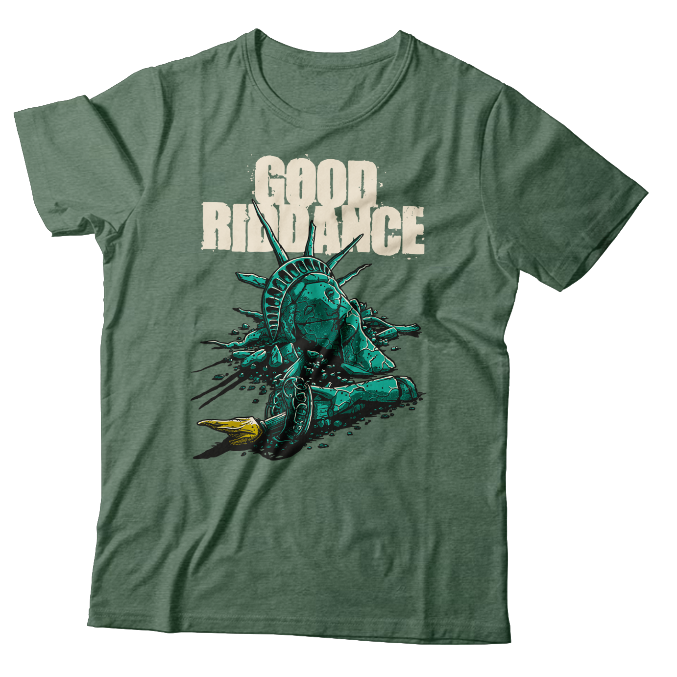 GOOD RIDDANCE - "Liberty Statue" (Light Green) (T-Shirt)