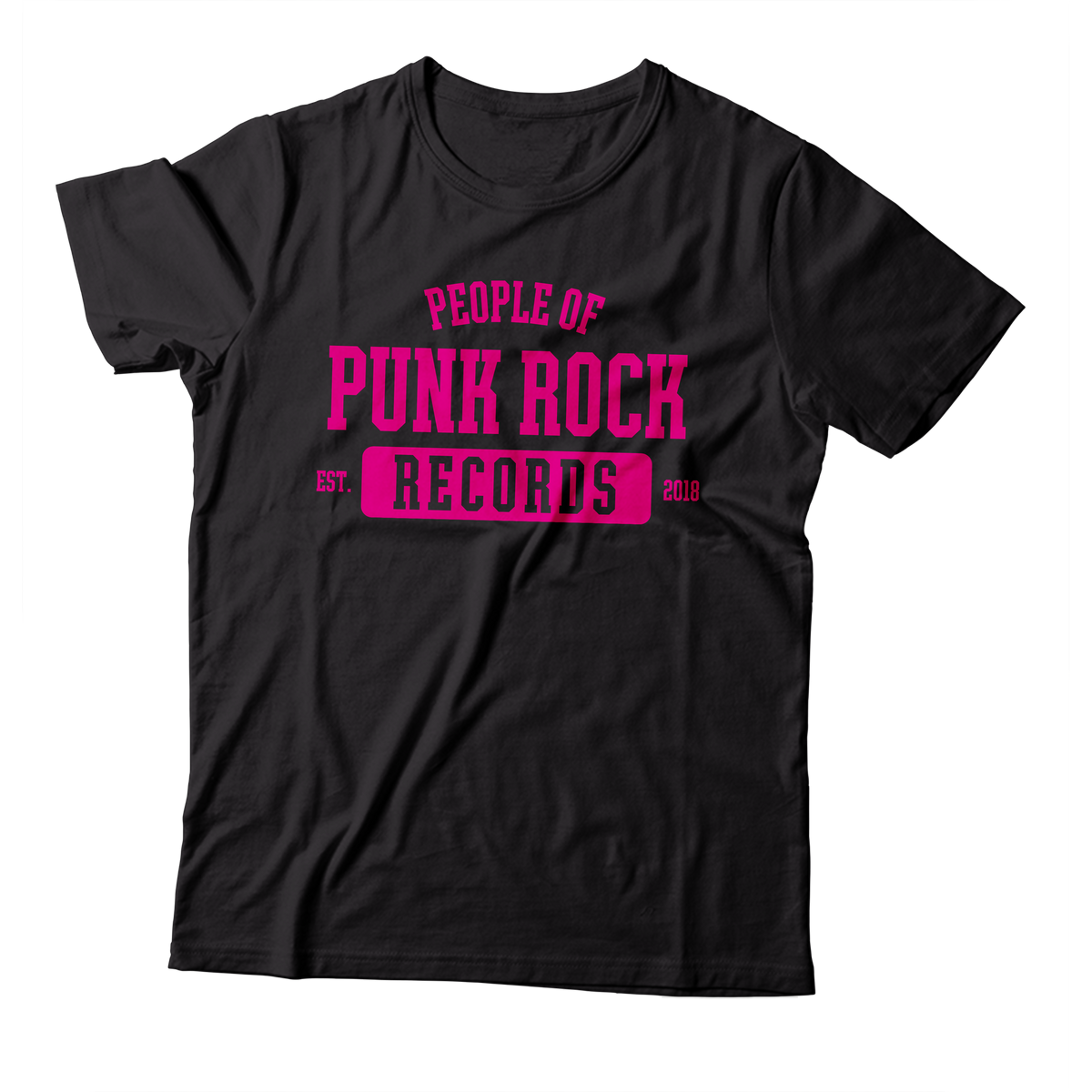 POPR Records - "College Logo" (Pink/Black) (T-Shirt)