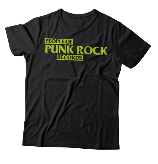 POPR Records - "Museum Logo" (Black/Green) (T-Shirt)
