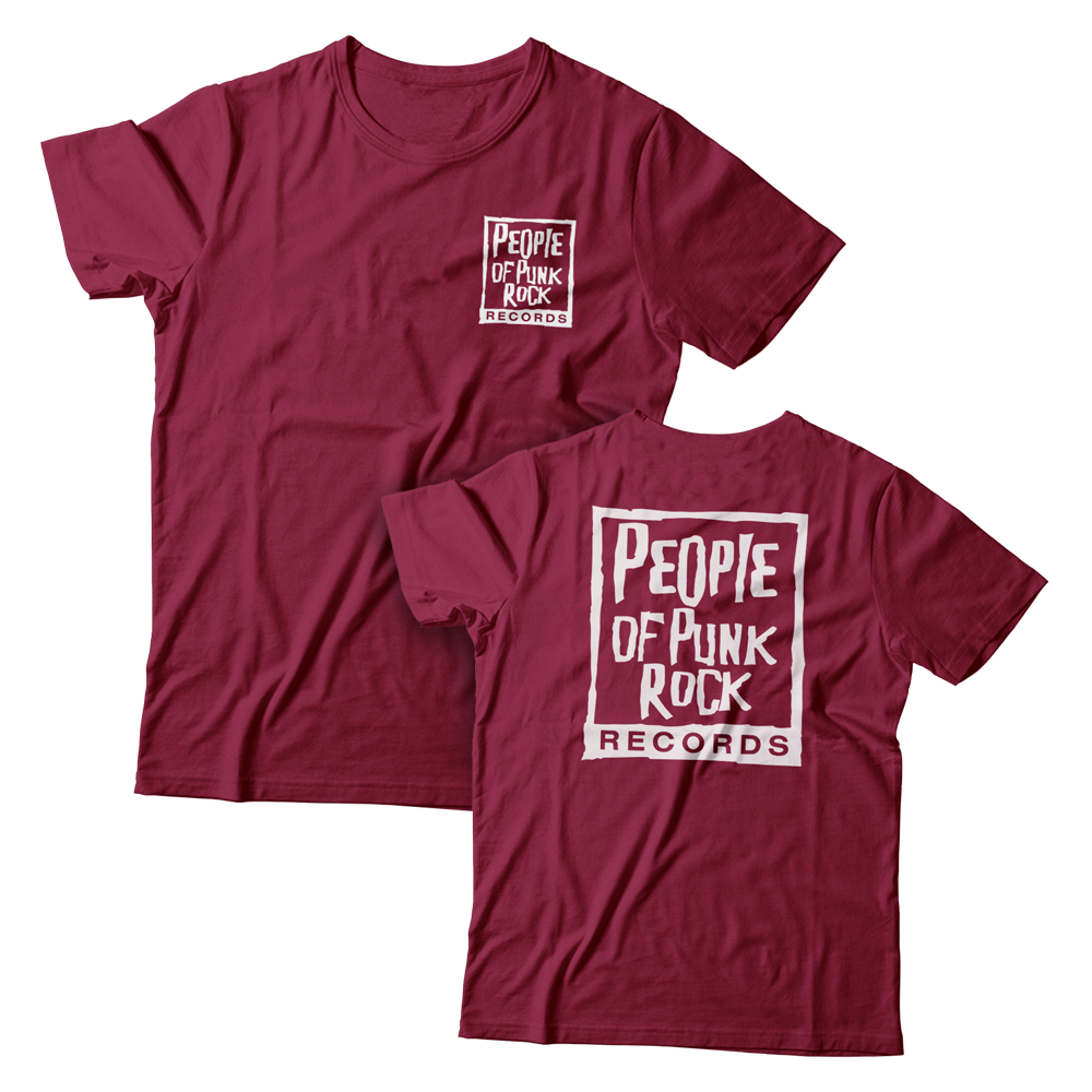 POPR Records - "POPR & Nail" (Maroon) (T-Shirt)