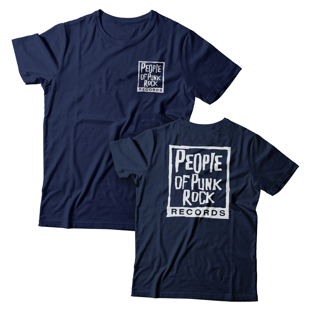 POPR Records - "POPR & Nail" (Navy) (T-Shirt)