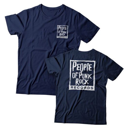 POPR Records - "POPR & Nail" (Navy) (T-Shirt)