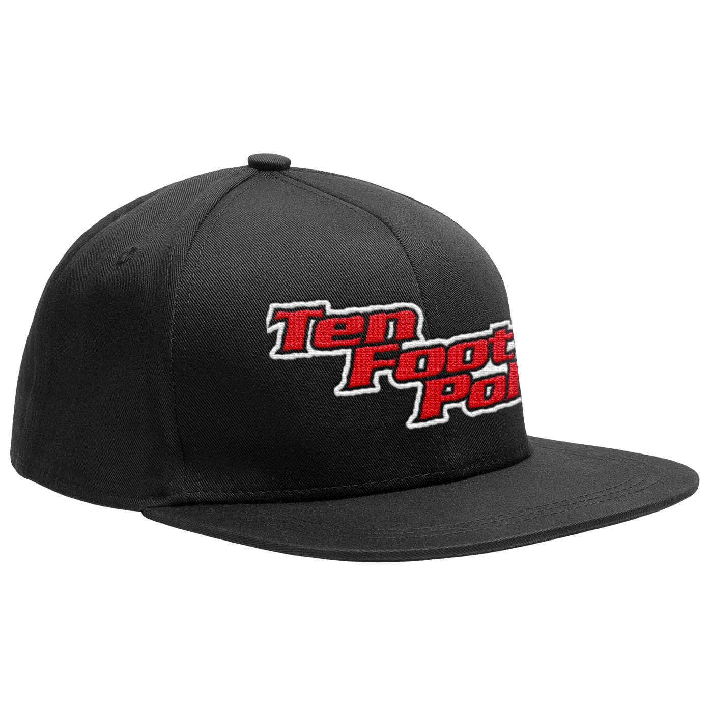 TEN FOOT POLE - "Logo / Red" (Black) (Snapback Cap)