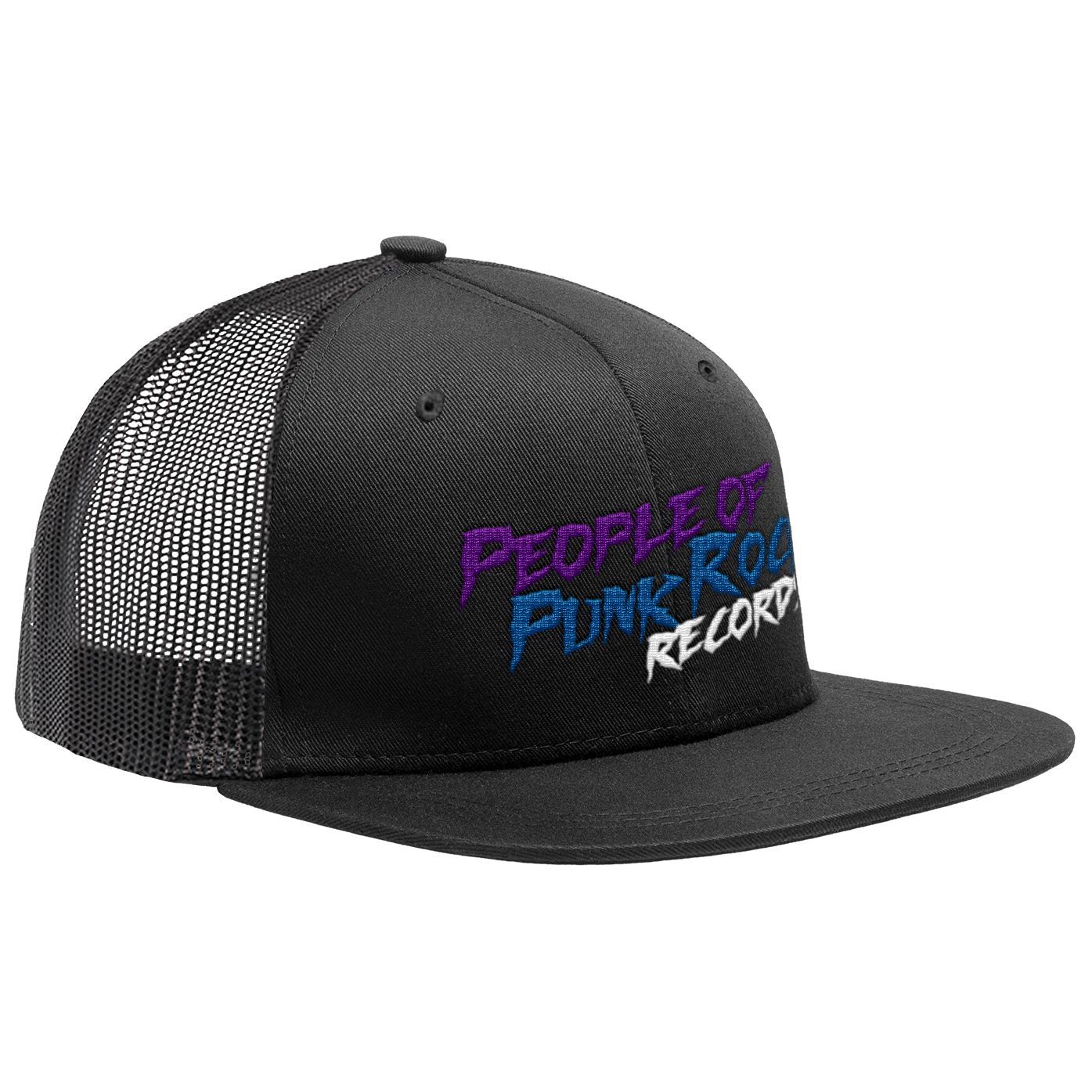 POPR Records - "Trasher Logo" (Black) (Trucker Cap)