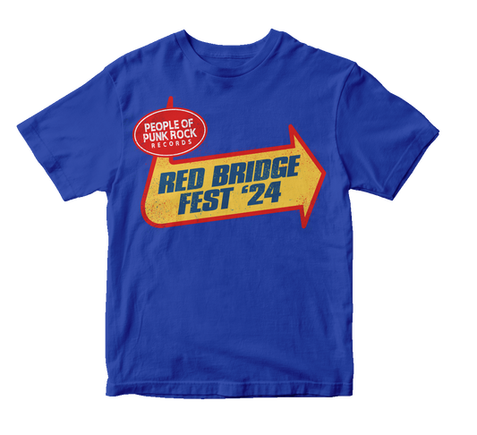 RED BRIDGE FEST - "Warped Logo 2024" (Royal Blue) (Youth T-Shirt)
