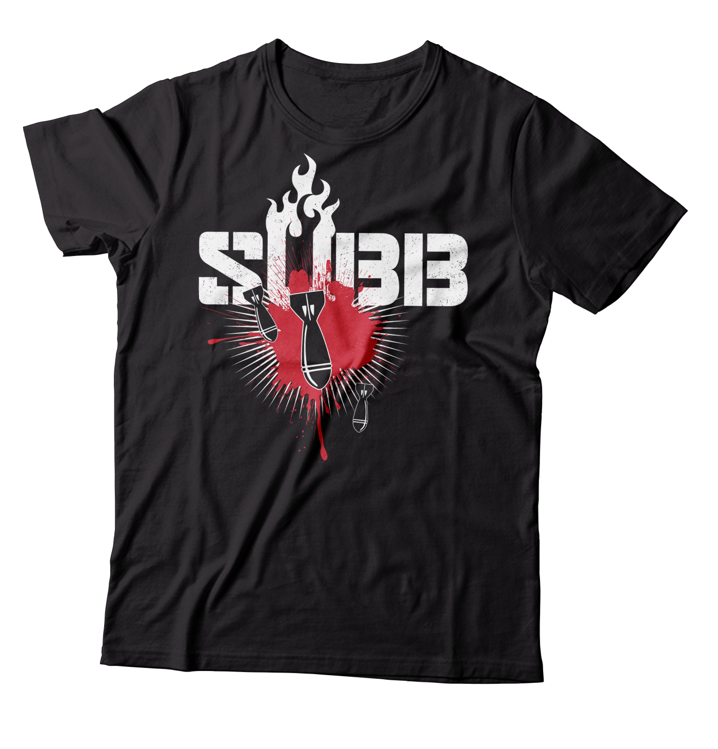 SUBB - "Bombs" (Front Only) (Black) (T-Shirt)