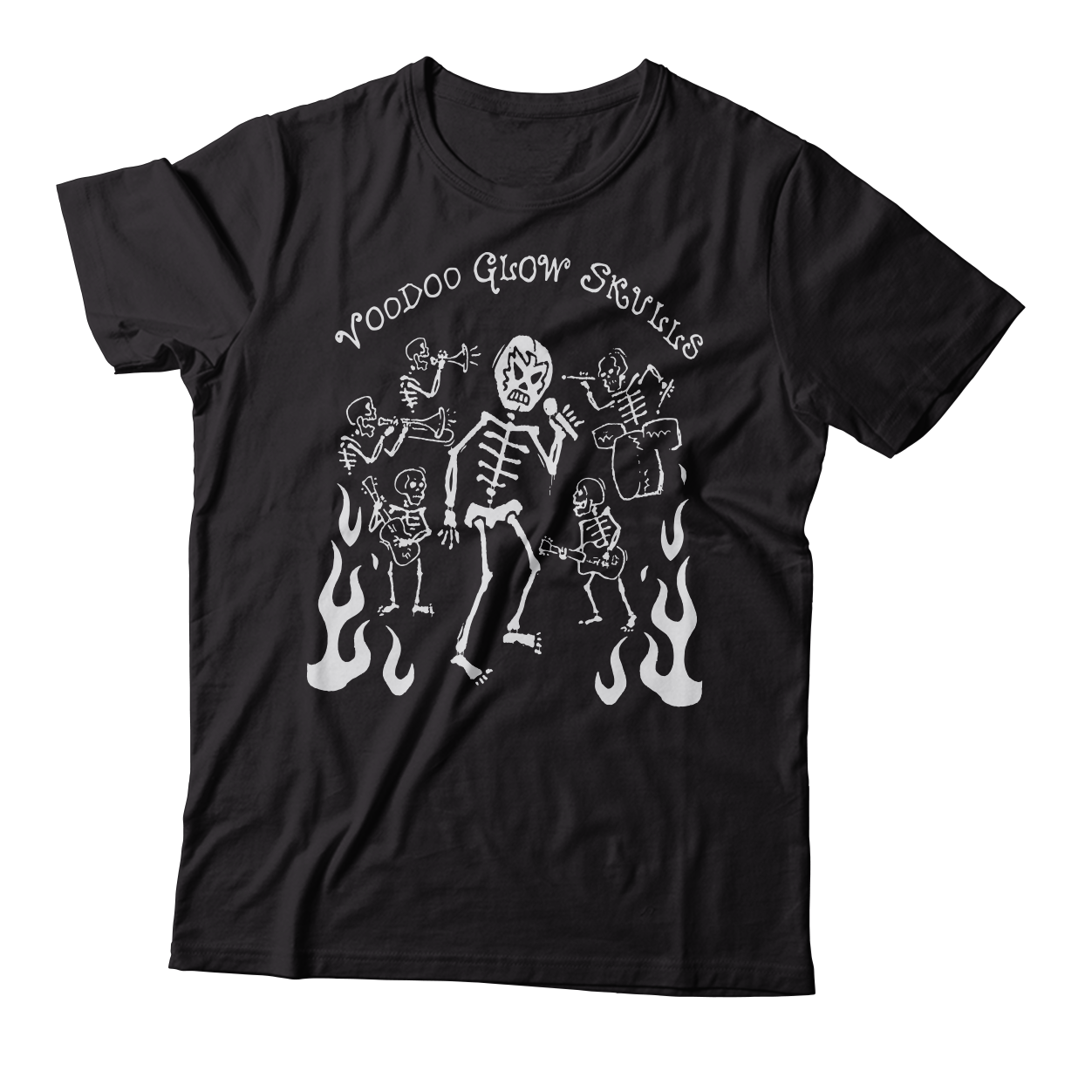 VOODOO GLOW SKULLS - "Skeleton Band" (Black) (T-Shirt)