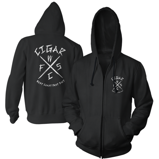 CIGAR - "West Coast Fast Shit" (Black) (Zip Hoodie)