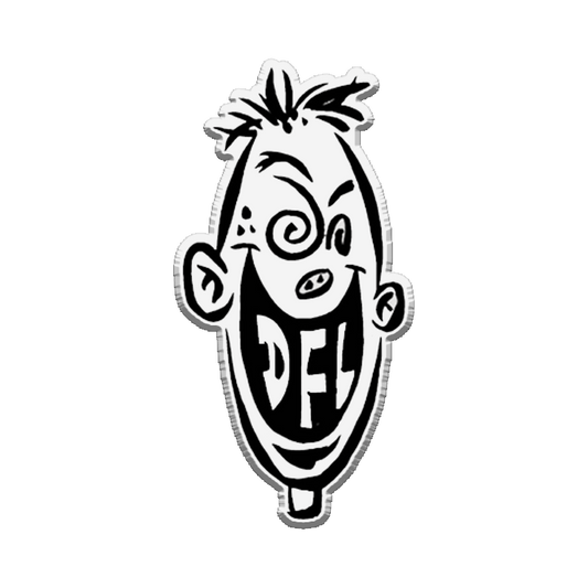 DFL - "Knucklehead" (Black on White) (Enamel Lapel Pin)