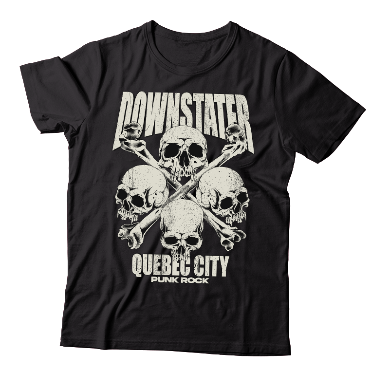 DOWNSTATER - "Losing Grip" (Black) (T-Shirt)