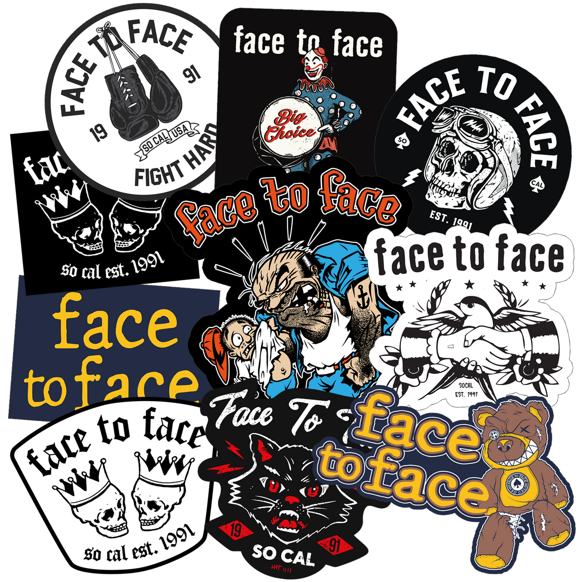 FACE TO FACE - Stickers (10 Pack)
